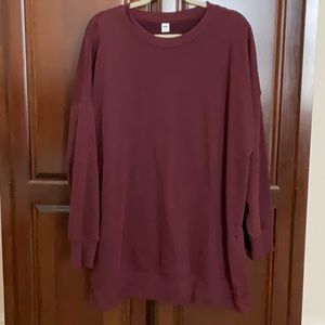 OLD NAVY Sweatshirt Tunic in Eggplant - Size XXL
